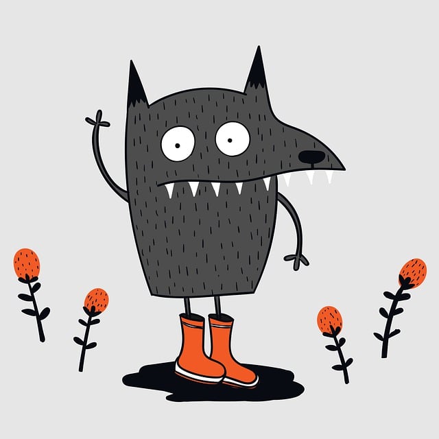 Free monster character cute illustration