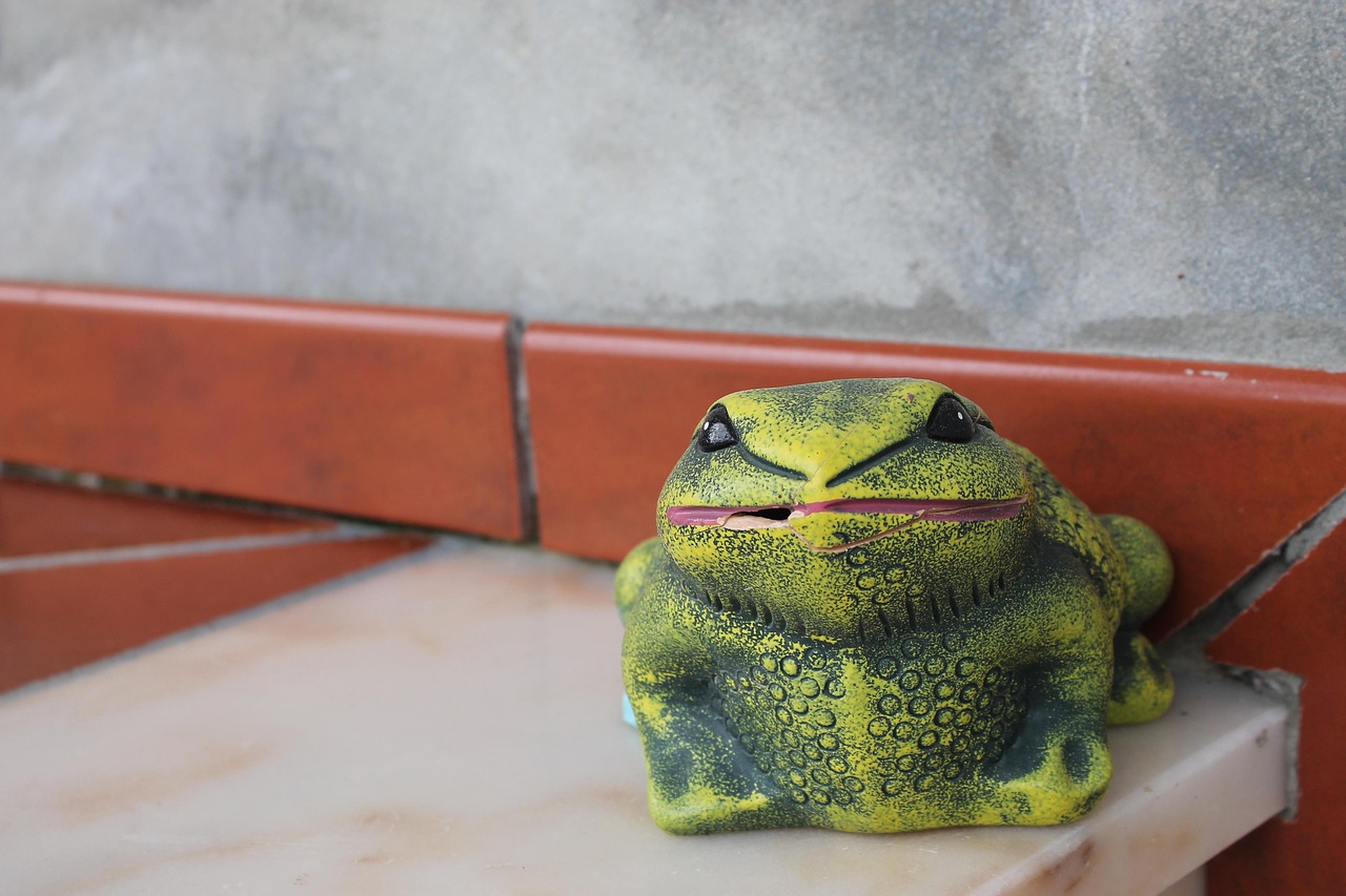 123Arts Keramik-Übertopf In Frosch-Form – Retro, 17,8 Cm, Für Sukkulenten