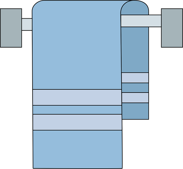 Free towel bathroom towel blue towel illustration