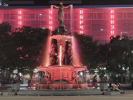 Free Fountain Downtown photo and picture