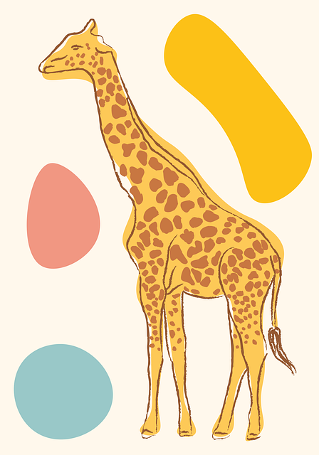 Free giraffe poster graphic arts vector