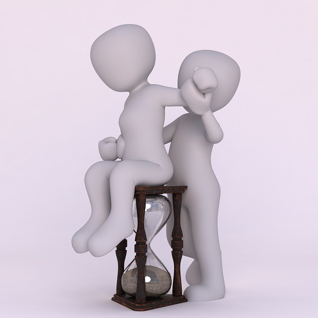 Sanduhr, Zeit, 3D Männer, Paar