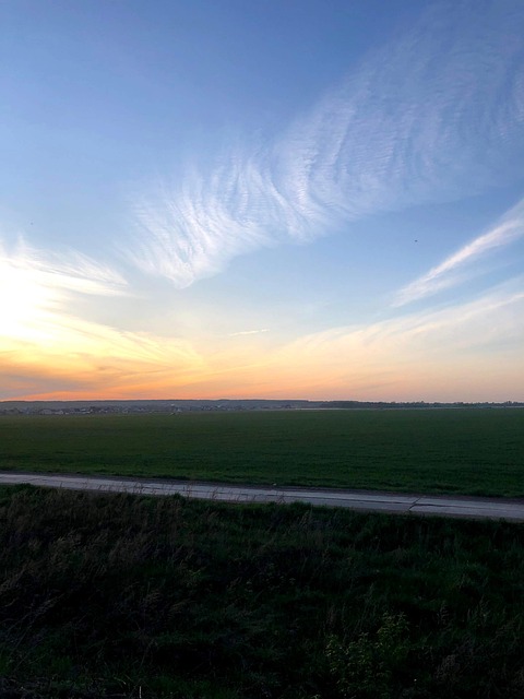 Cielo, Atardecer, Sol, Campo, Paisaje