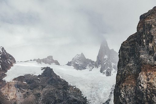 Montanhas, Neve, Névoa, Cume, Pico