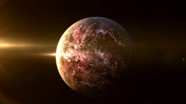 Planeta, Cosmos, Espacio, Luz, Universo