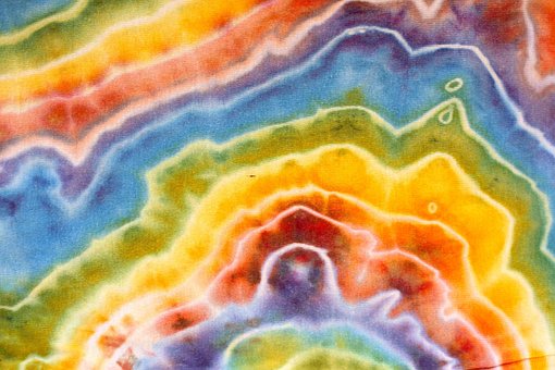 Krawatte Färben, Regenbogen, Geode