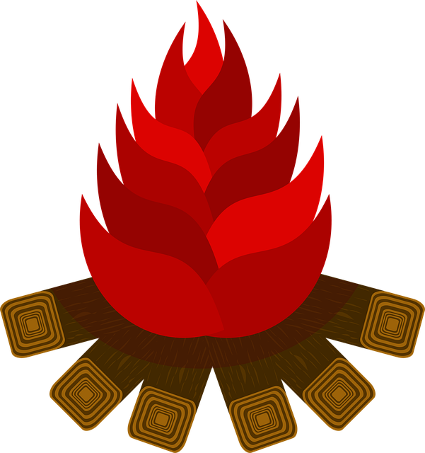 Free fire wood fireplace illustration