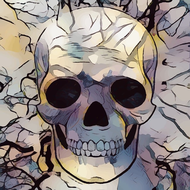 Free skull bone skeleton vector