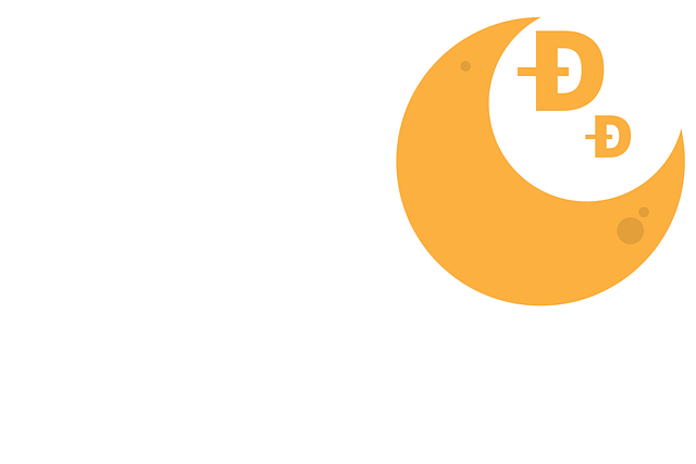 Free dogecoin moon money illustration
