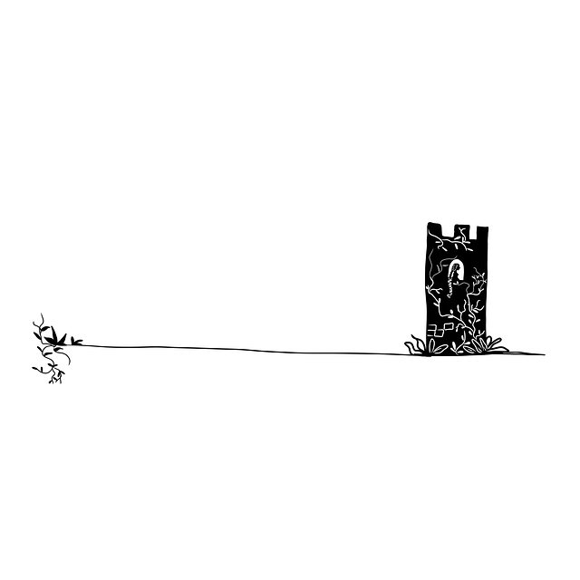 Free castle divider decorative illustration
