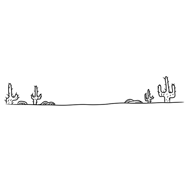 Free cactus divider nature illustration