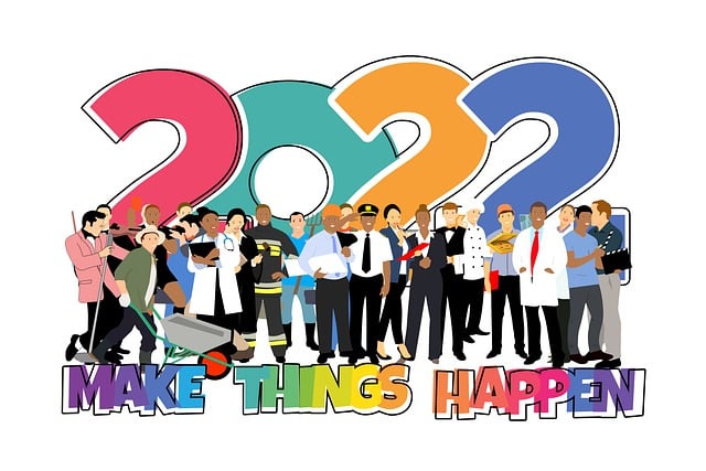 Free group professionals team illustration