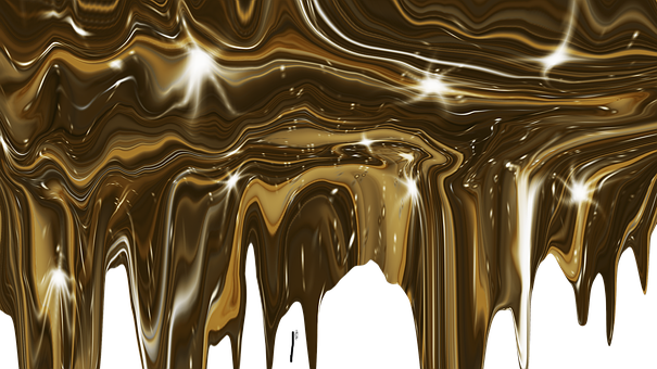 液体, 金子, 数字的, 抽象的, 背景