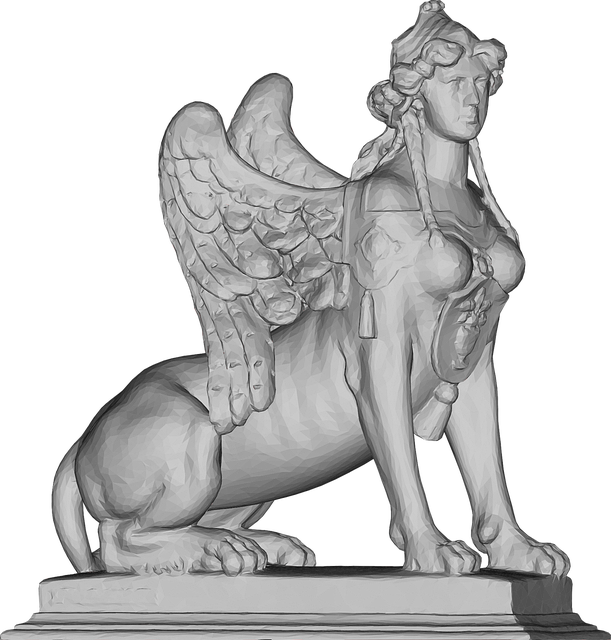 Free sphinx mythical statue illustration