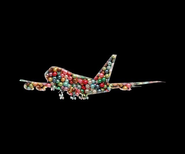 Free airplane aircraft beads illustration