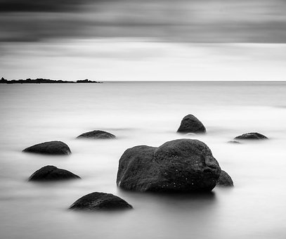 Meer, Felsen, Natur, Nebel, Wasser