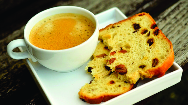 Kaffee, Brot, Frühstück