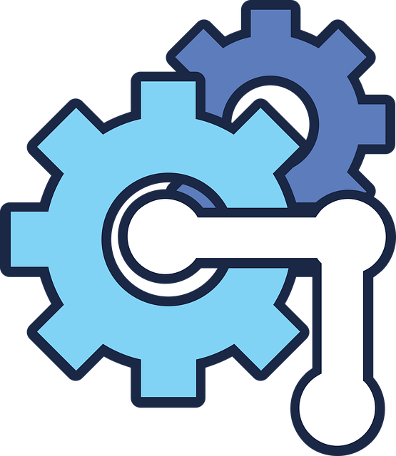 Free gears setting symbol vector