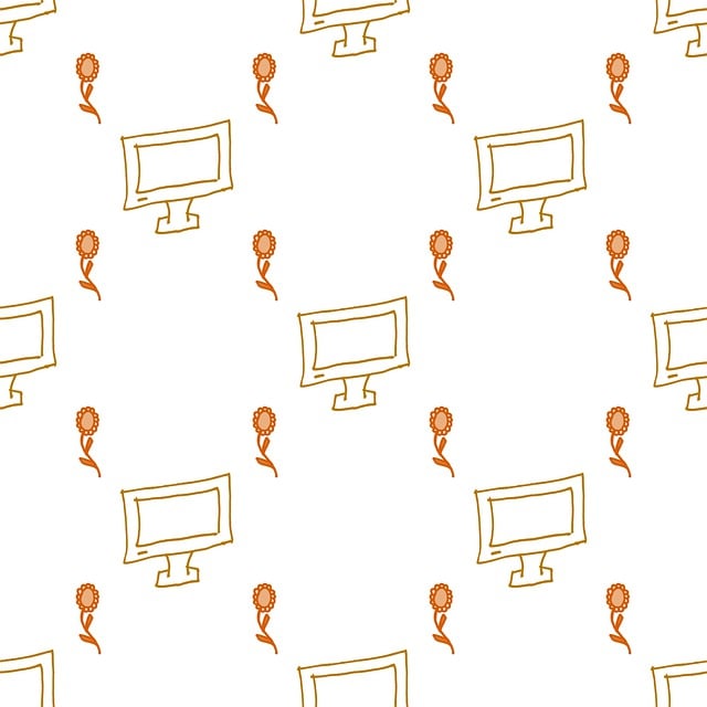 Free computer flowers pattern illustration