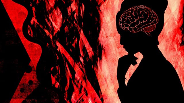 Free woman brain depression illustration
