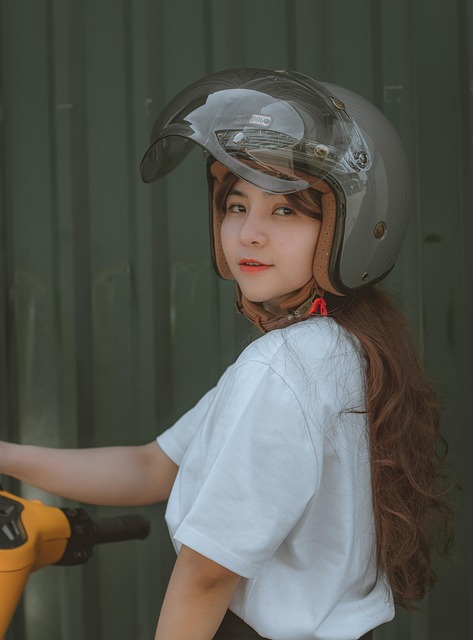 Free Woman Helmet photo and picture