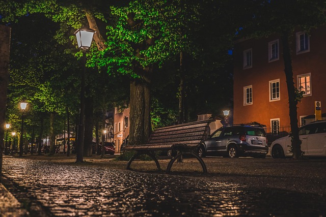 Benk, Gate, Vei, Dam, Regn, Bank, By