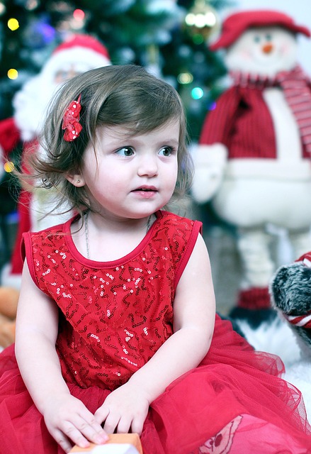 Baby, Meisje, Kerstmis, New Year'S Eve