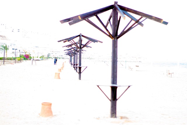 Strand, Schattenpfosten, Gehen