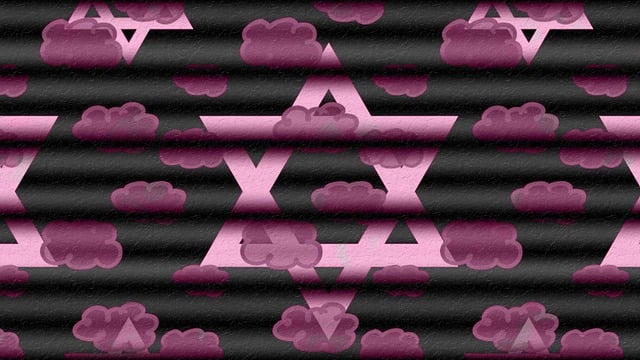 Free star of david clouds lines illustration