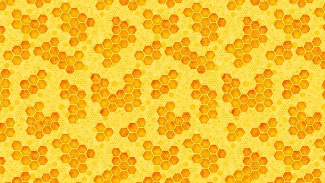 Free hexagon honey pattern illustration