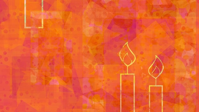 Free candles dots orange illustration