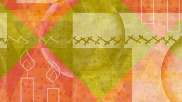 Free abstract geometric candles illustration