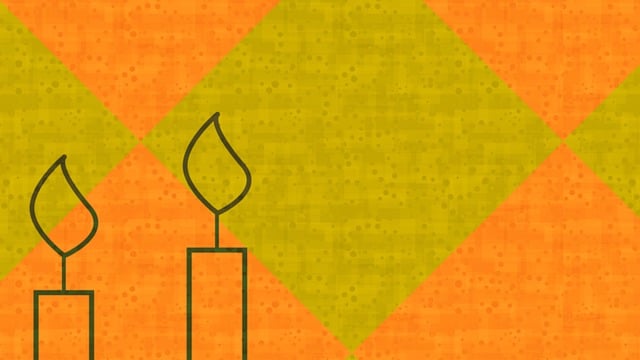 Kerzen, Orange, Grün, Flamme