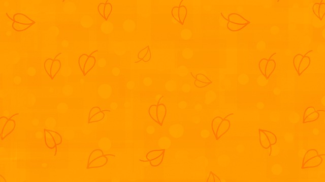 Free leaves doodle orange illustration
