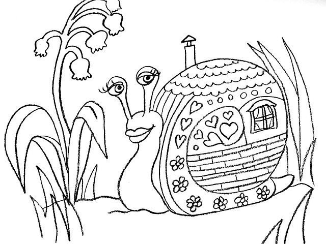 Free snail shell house illustration