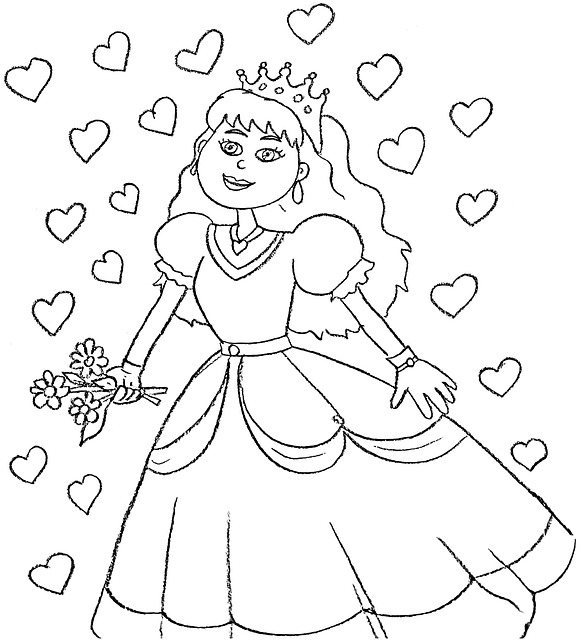 Prinzessin, Schloss, Märchen, Herzen