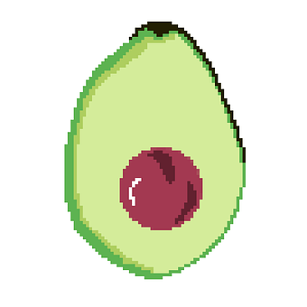 Pixel, Pixelart, Avocado, Pixel-Art