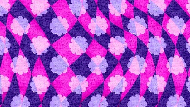 Free flowers wavy pattern illustration