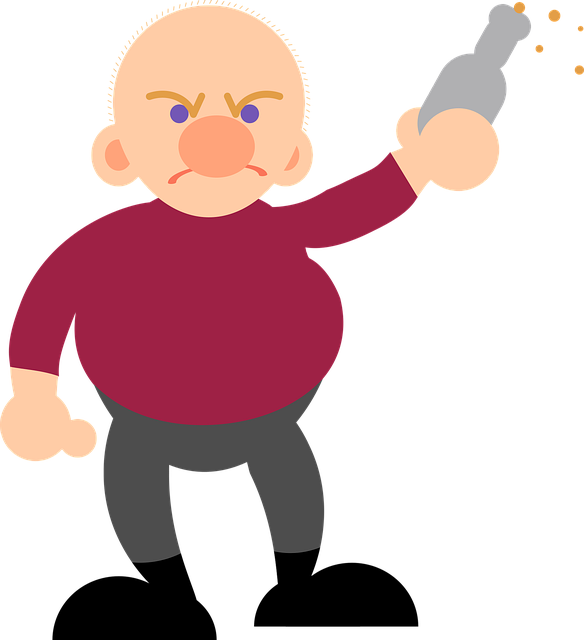 Free man bottle beer illustration