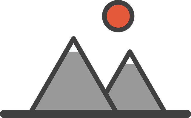 Free Mountains Sun vector and picture