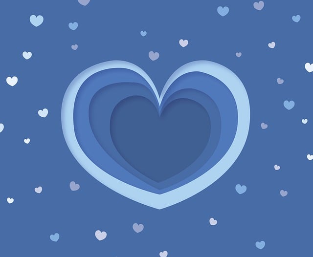 Free hearts blue love illustration