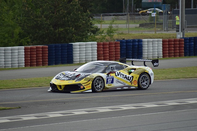 Free Ferrari 488 Racing Car photo and picture