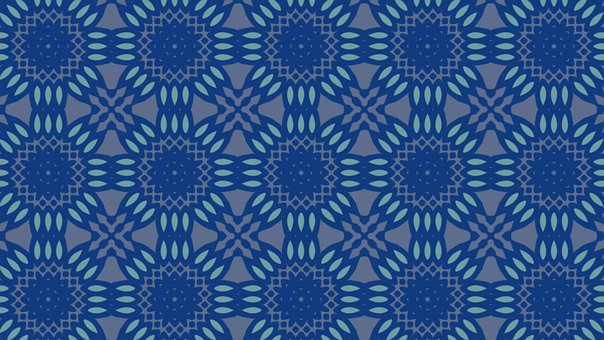 Blau, Symmetrisch, Hintergrund, Muster