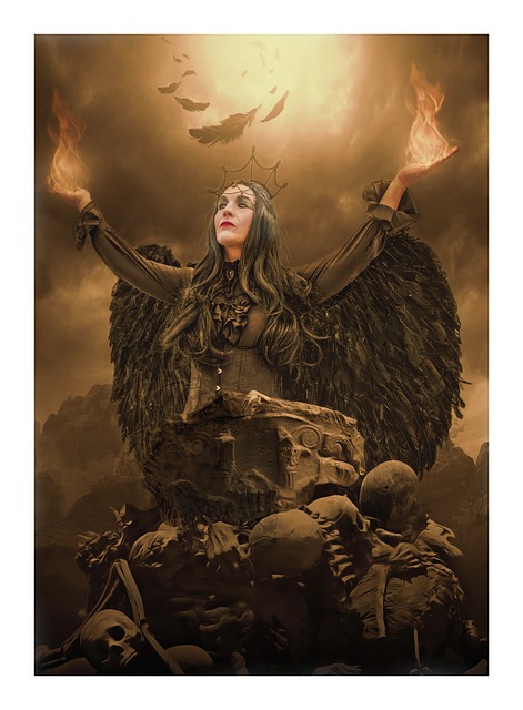 Free angel witch wings illustration