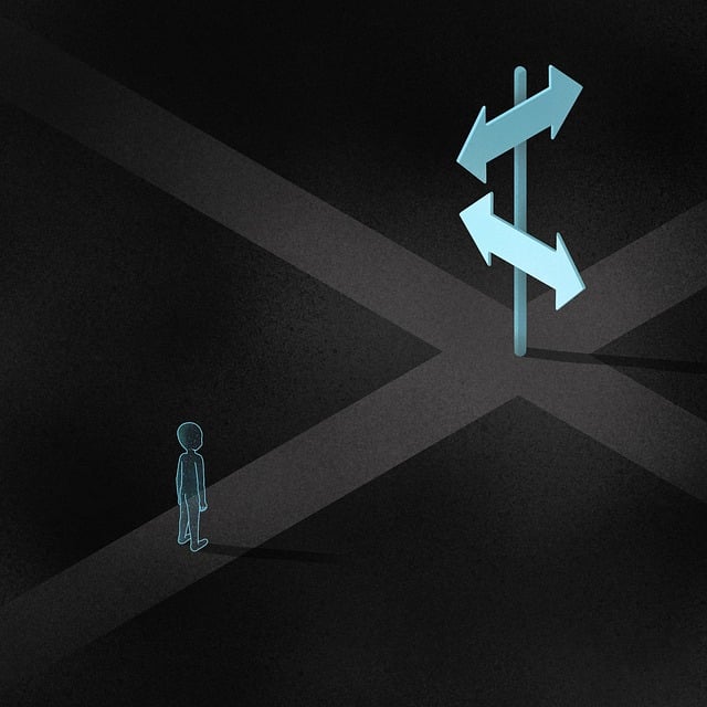 Free direction getting lost crossroads illustration