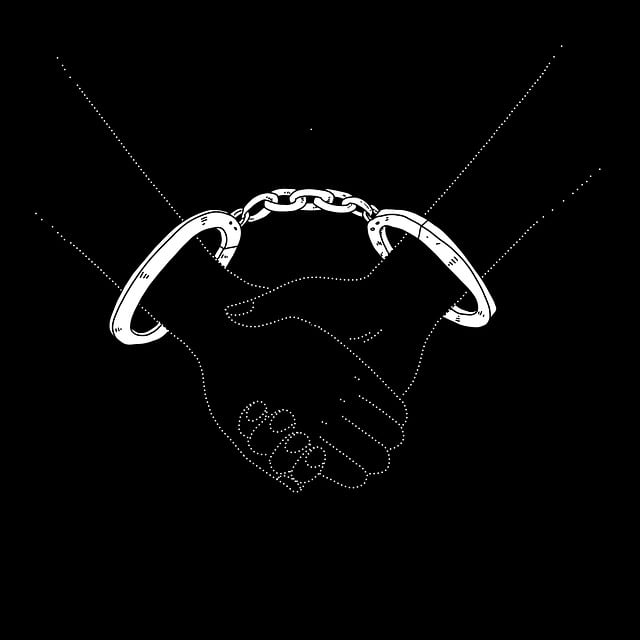 Free handcuffs hand holding love illustration