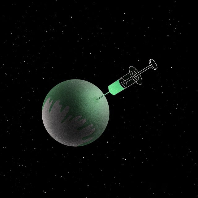 Free green environment vaccine illustration