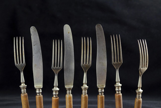 Gabel, Messer, Besteck, Zubehörteil, Alt