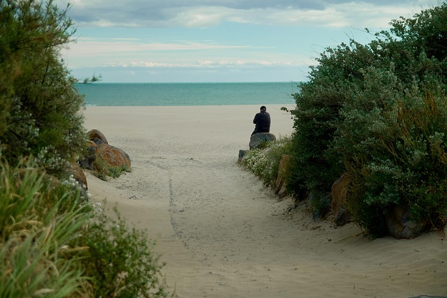 Strand, Sand, Allein, Küste, Einsam