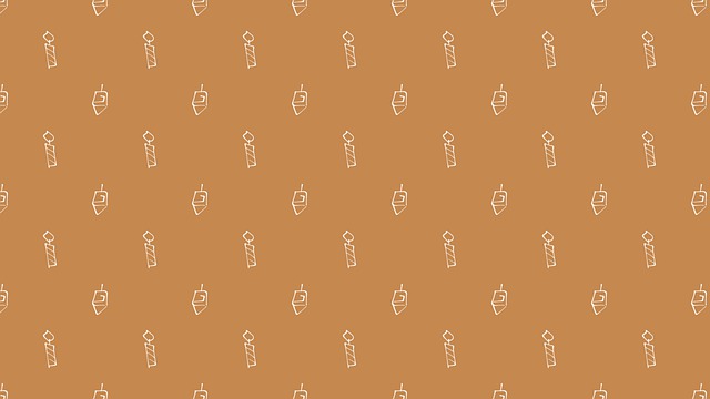 Free brown dreidel candles illustration
